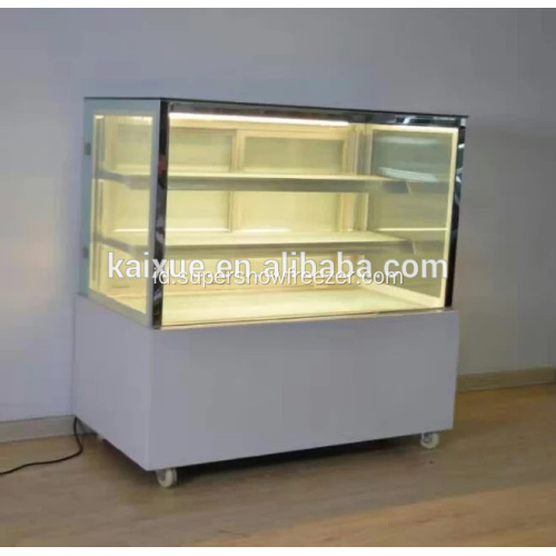 Kulkas display kue 6 kaki dengan pencahayaan LED